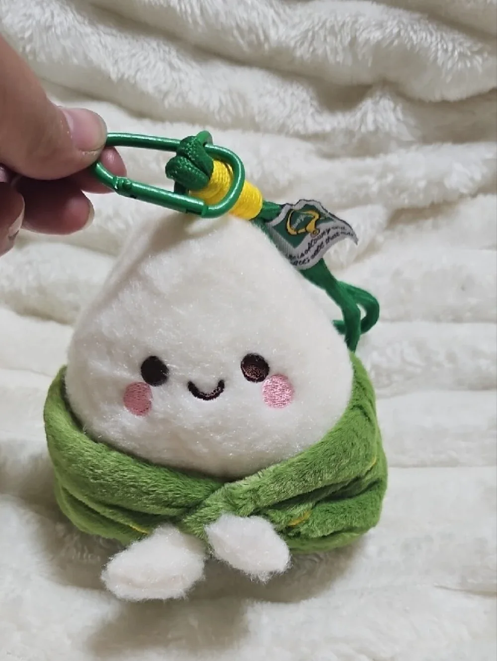 Kawaii Rice Ball Plush Duo - White & Green. New No Tag